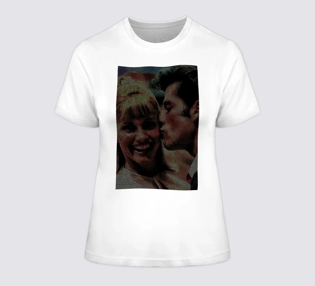 Grease women's fitted t-shirt by Robotic Ewe