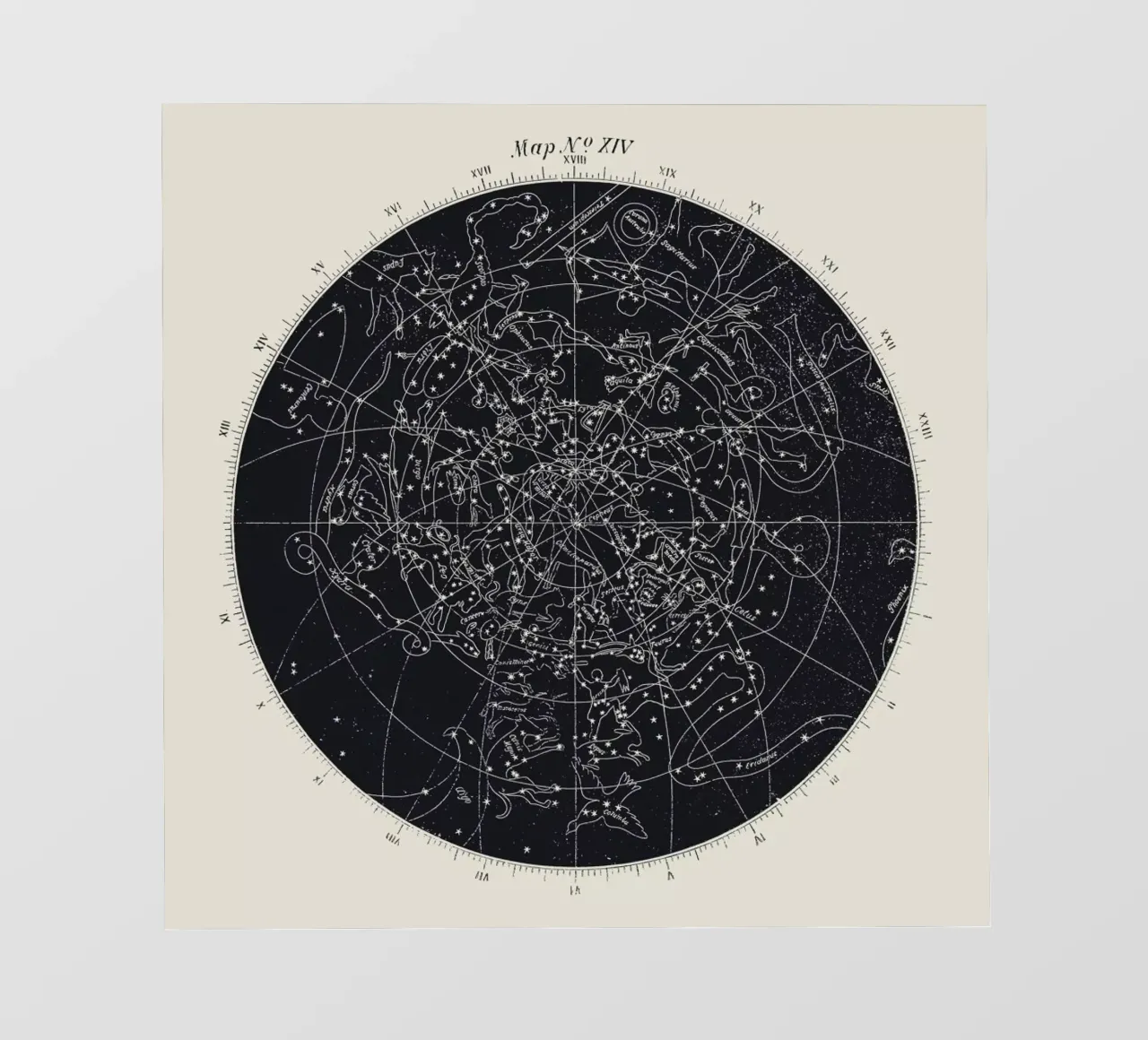 Map n°XIV pellicola backlit da Astër