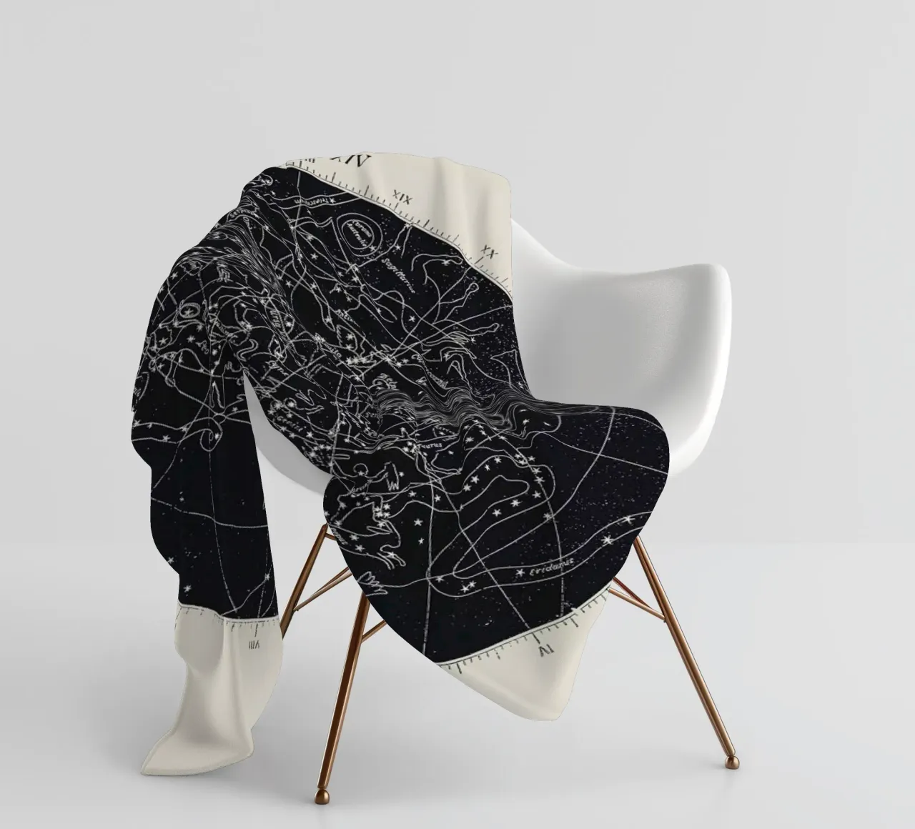 Map n°XIV fleece blanket by Astër