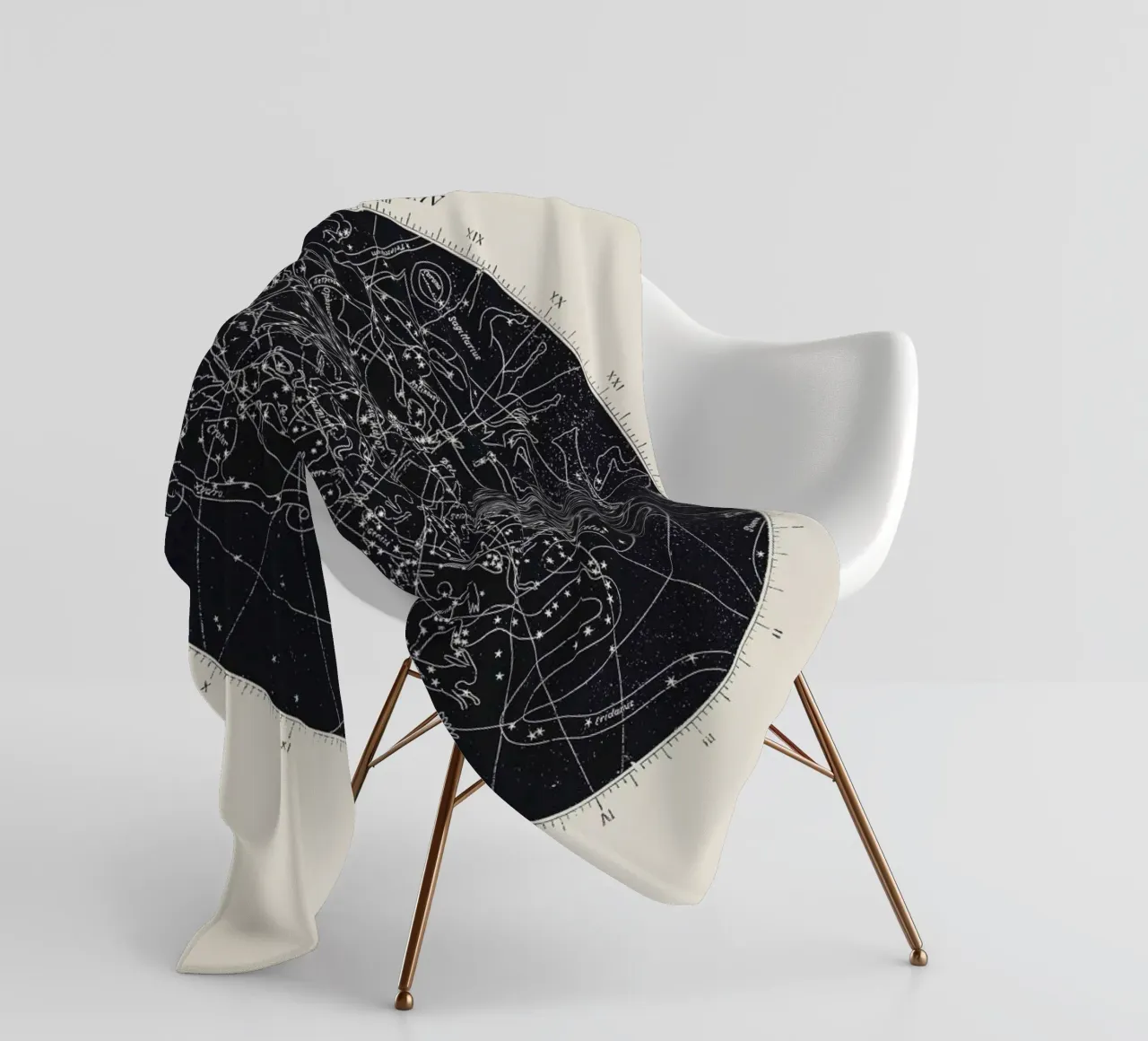 Map n°XIV fleece blanket by Astër