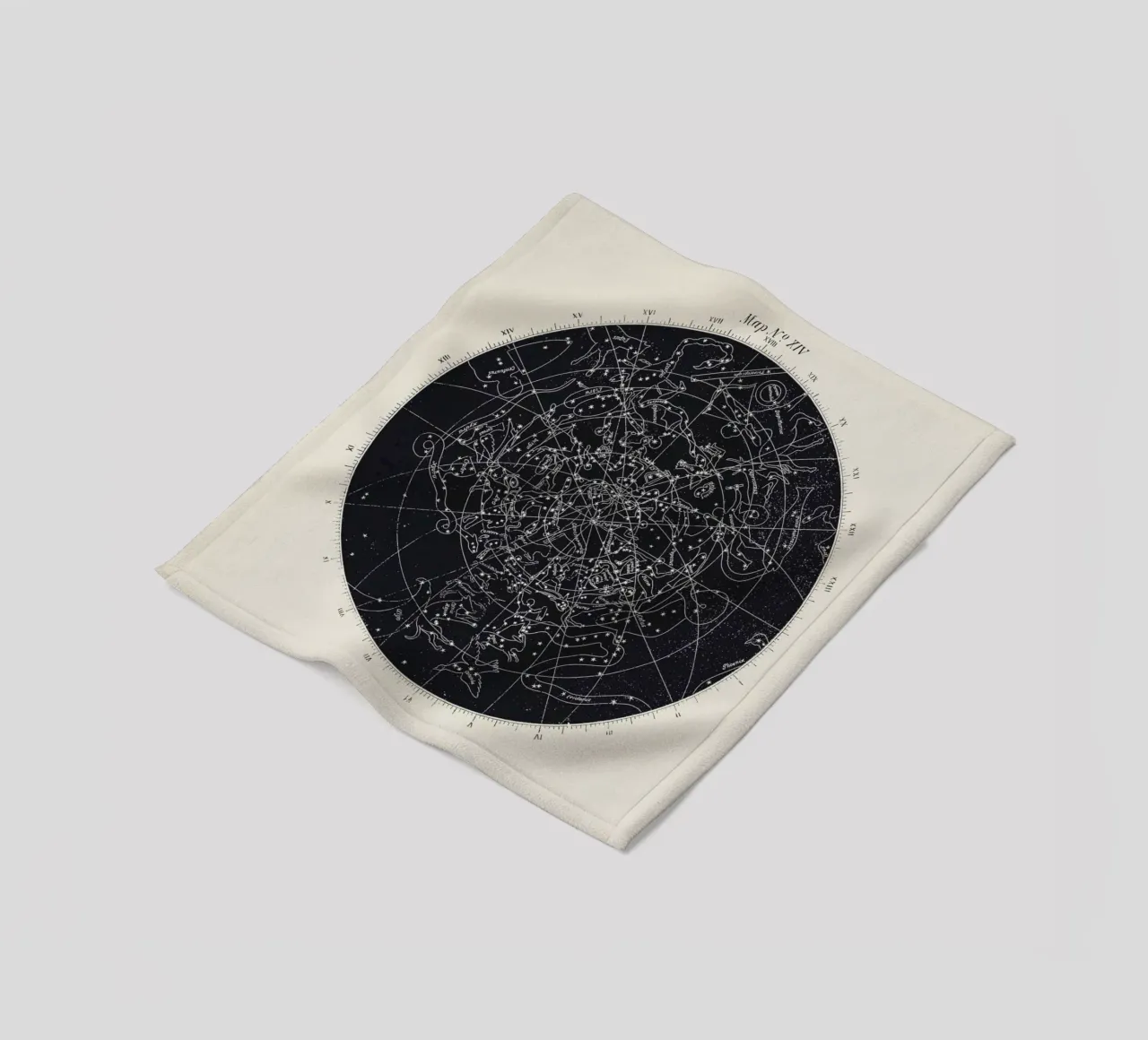 Map n°XIV fleece blanket by Astër