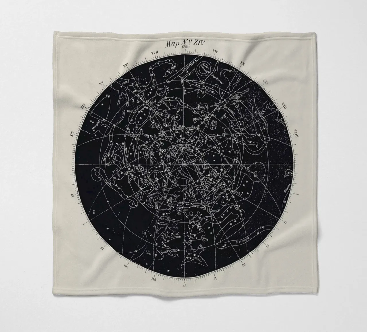 Map n°XIV fleece blanket by Astër