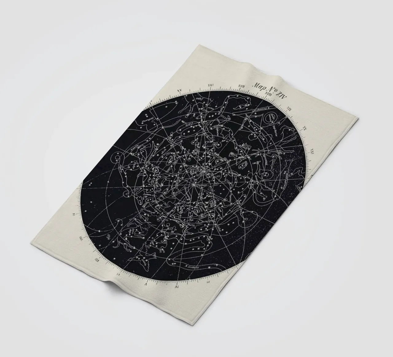 Map n°XIV fleece blanket by Astër