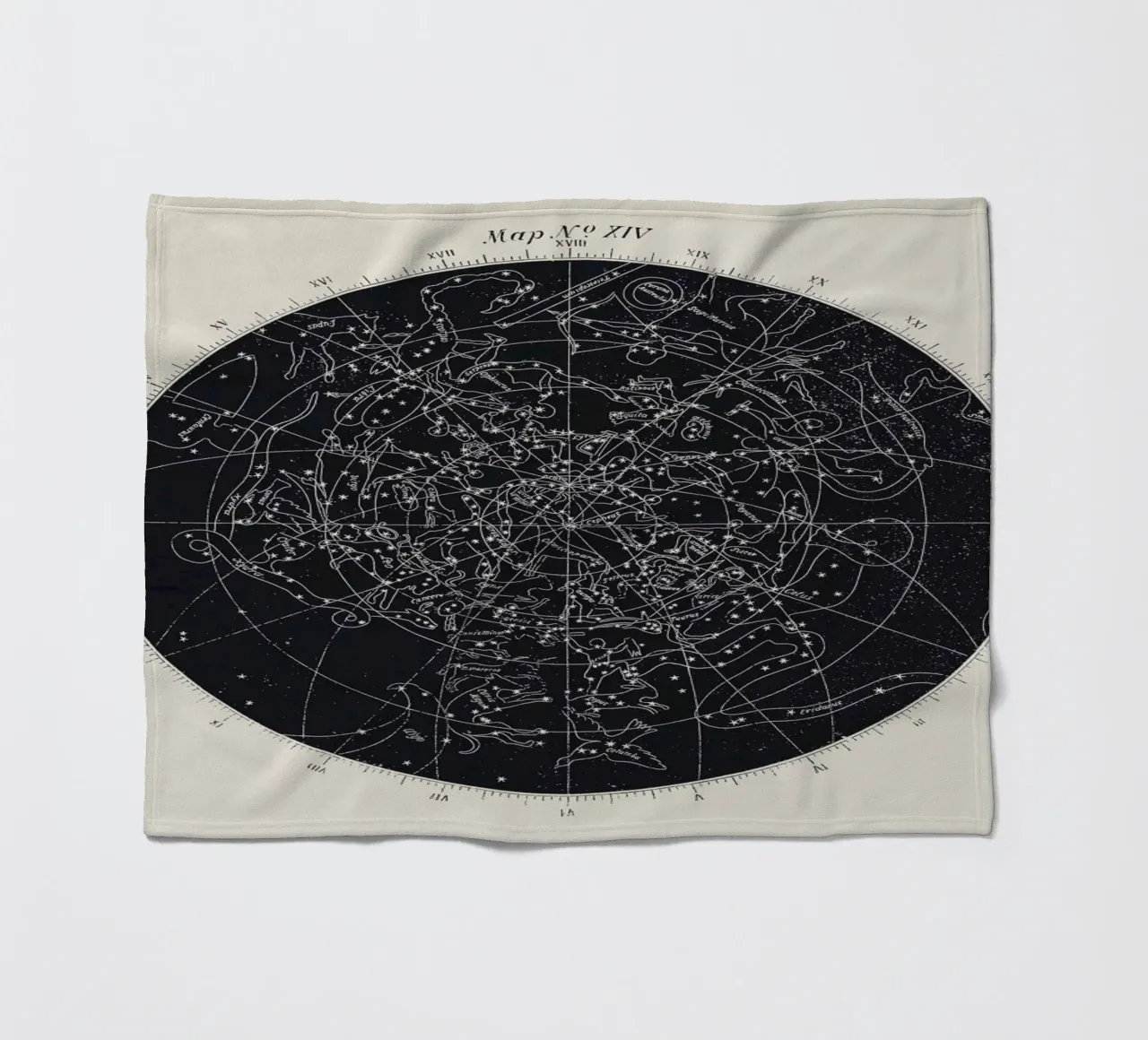 Map n°XIV fleece blanket by Astër
