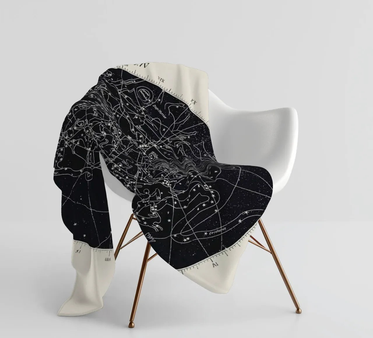 Map n°XIV fleece blanket by Astër