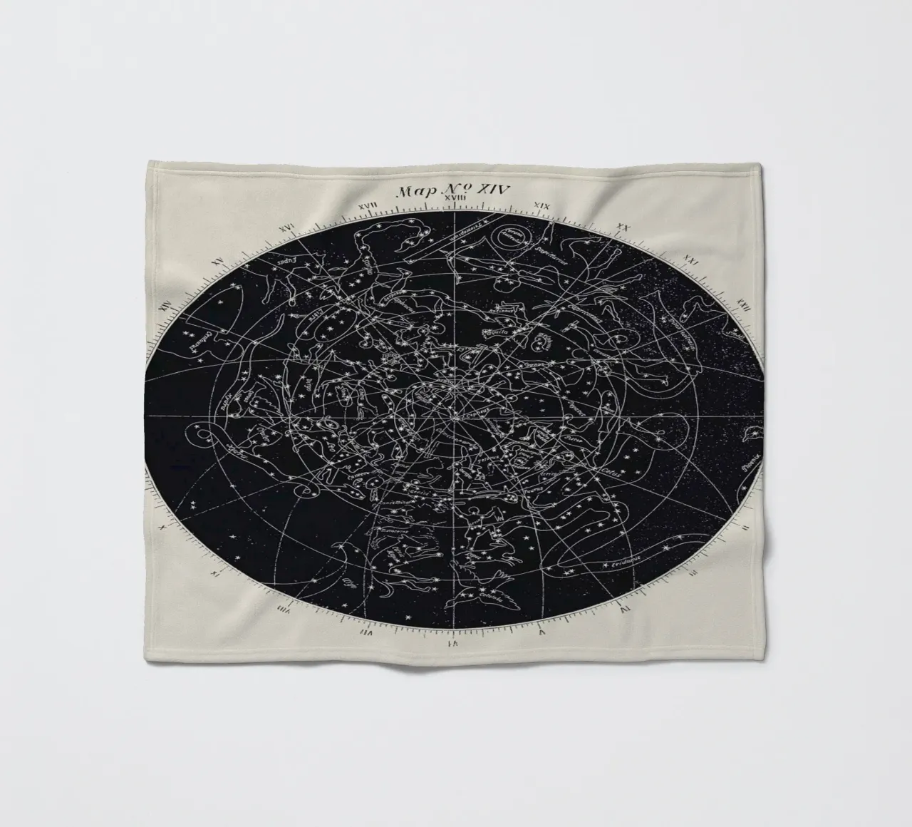 Map n°XIV fleece blanket by Astër