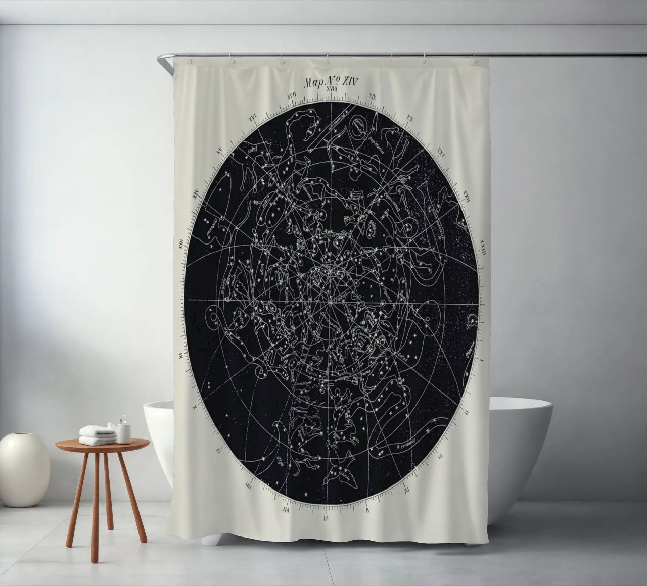 Map n°XIV tenda da doccia da Astër