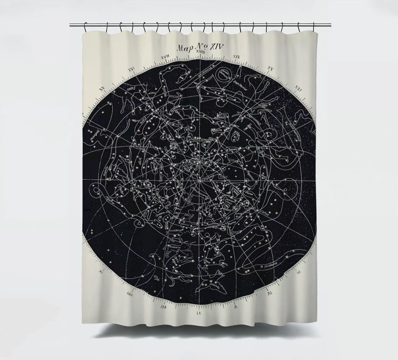 Map n°XIV tenda da doccia da Astër