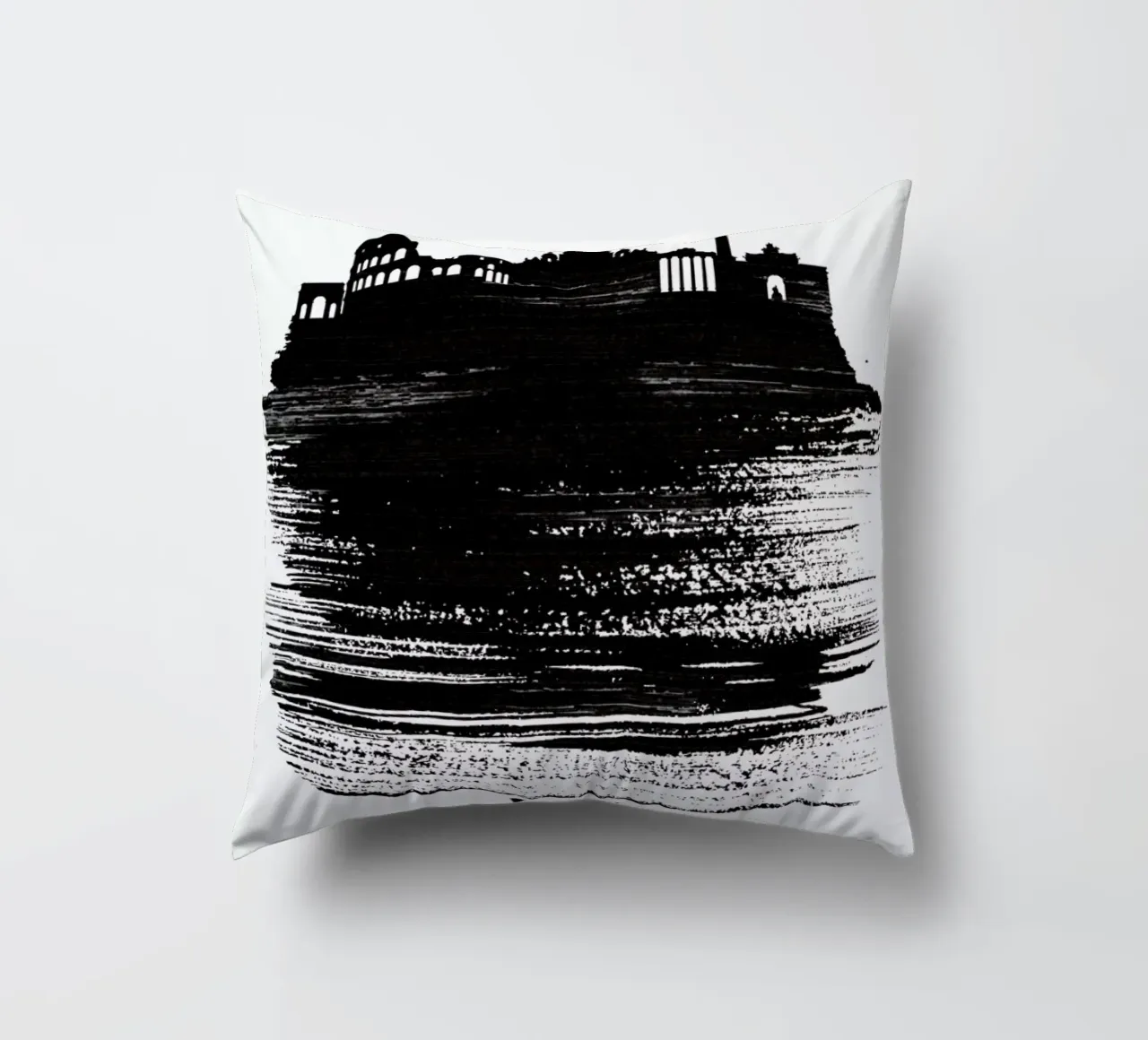 Rome Skyline Brush Stroke cuscino da Naxart
