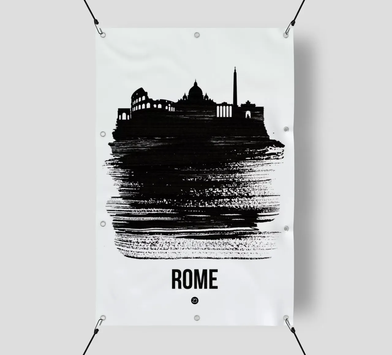 Rome Skyline Brush Stroke telo in pvc da Naxart