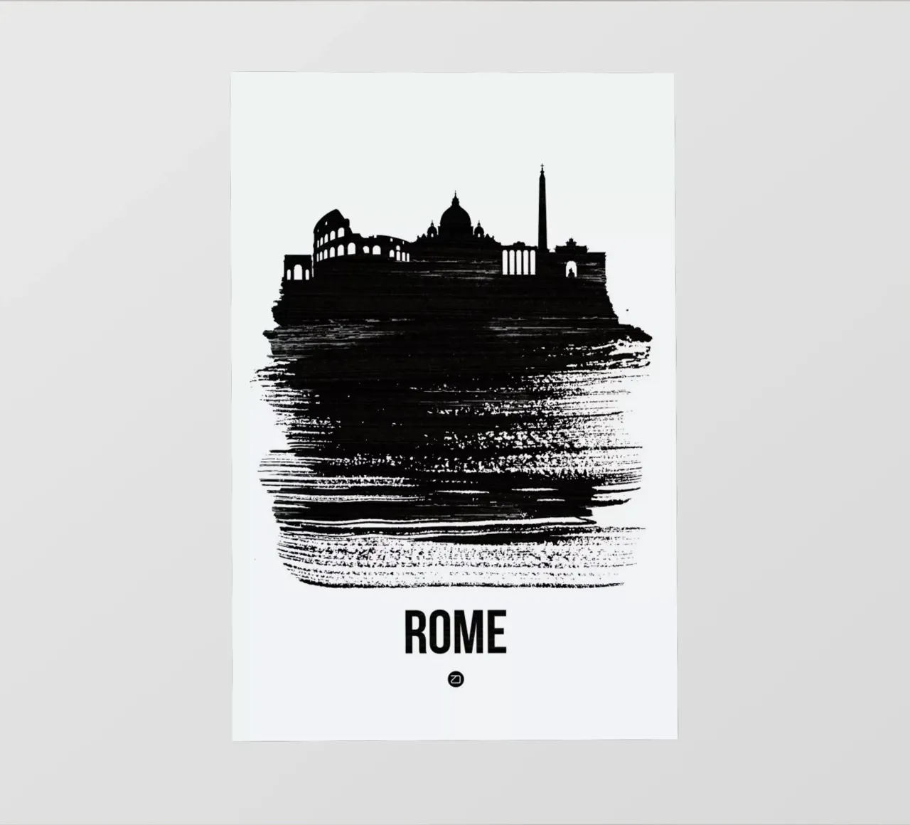 Rome Skyline Brush Stroke telo in pvc da Naxart