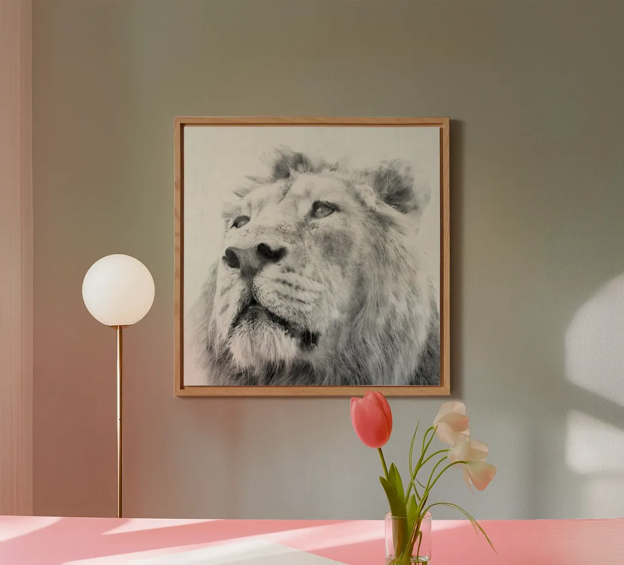 Lion alu-dibond by Teresa André