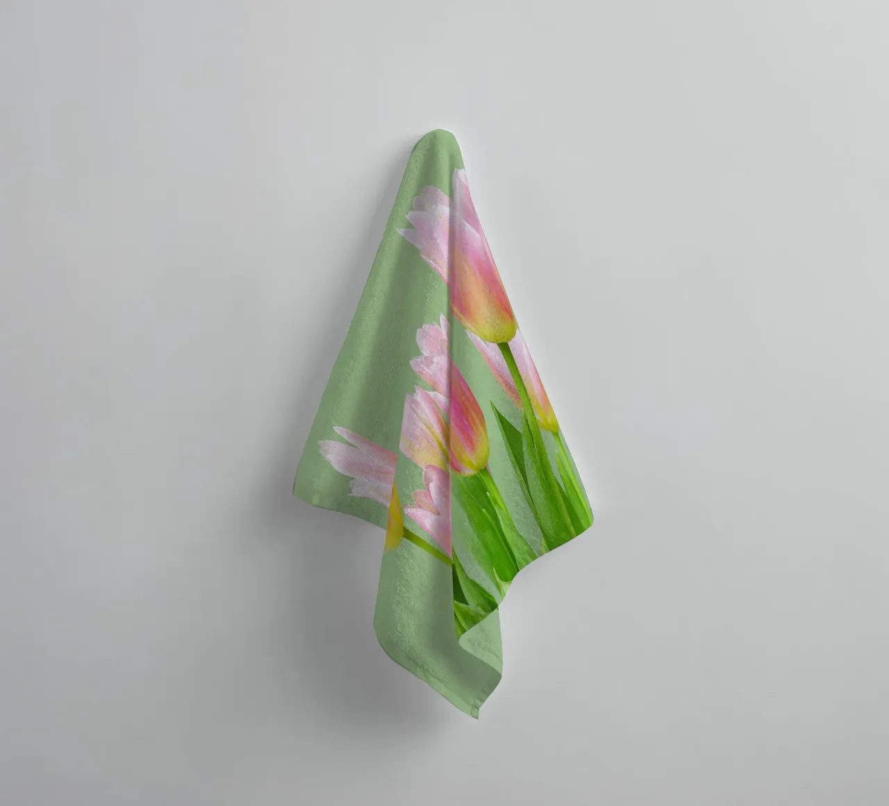 Pink Tulips towel by Cassia Beck Photography