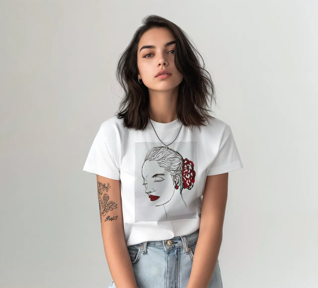Donne e rosso t-shirt da Teresa André
