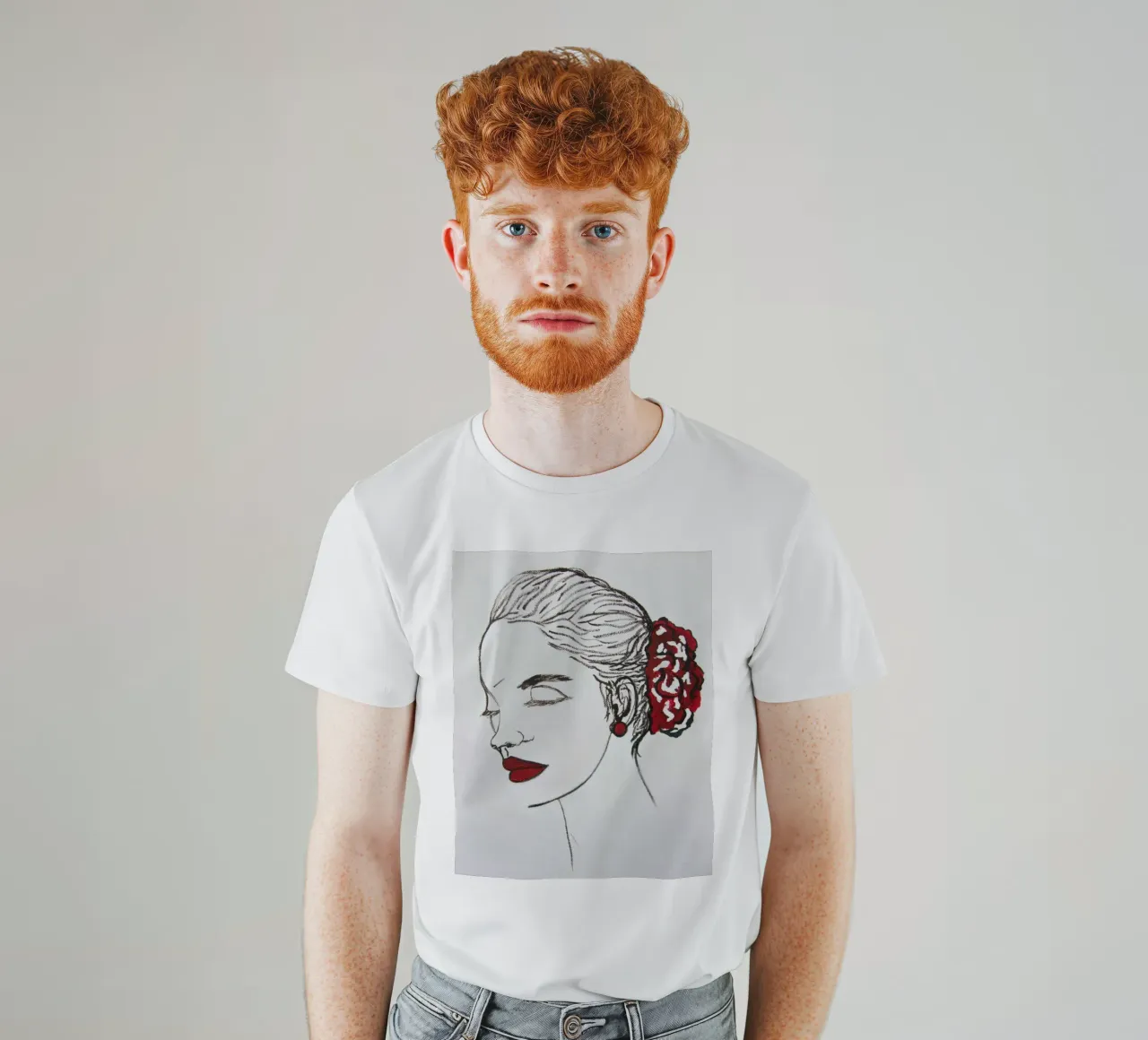 Donne e rosso t-shirt da Teresa André