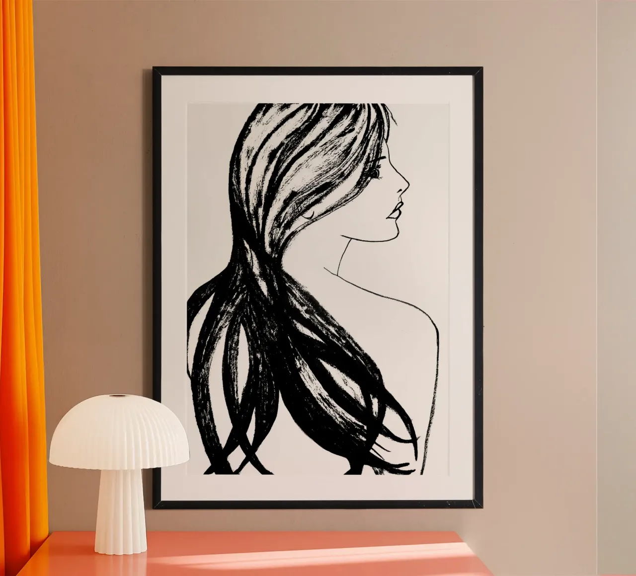 Woman's profile hahnemühle by Teresa André
