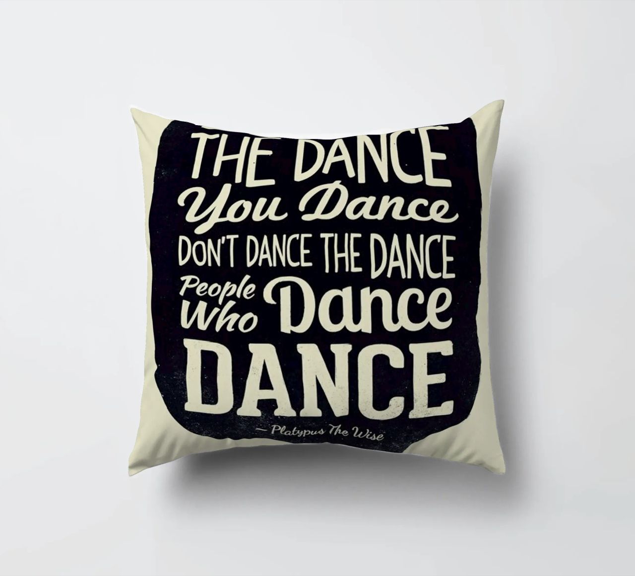 Platypus The Wise decorative cushion by Victorsbeard