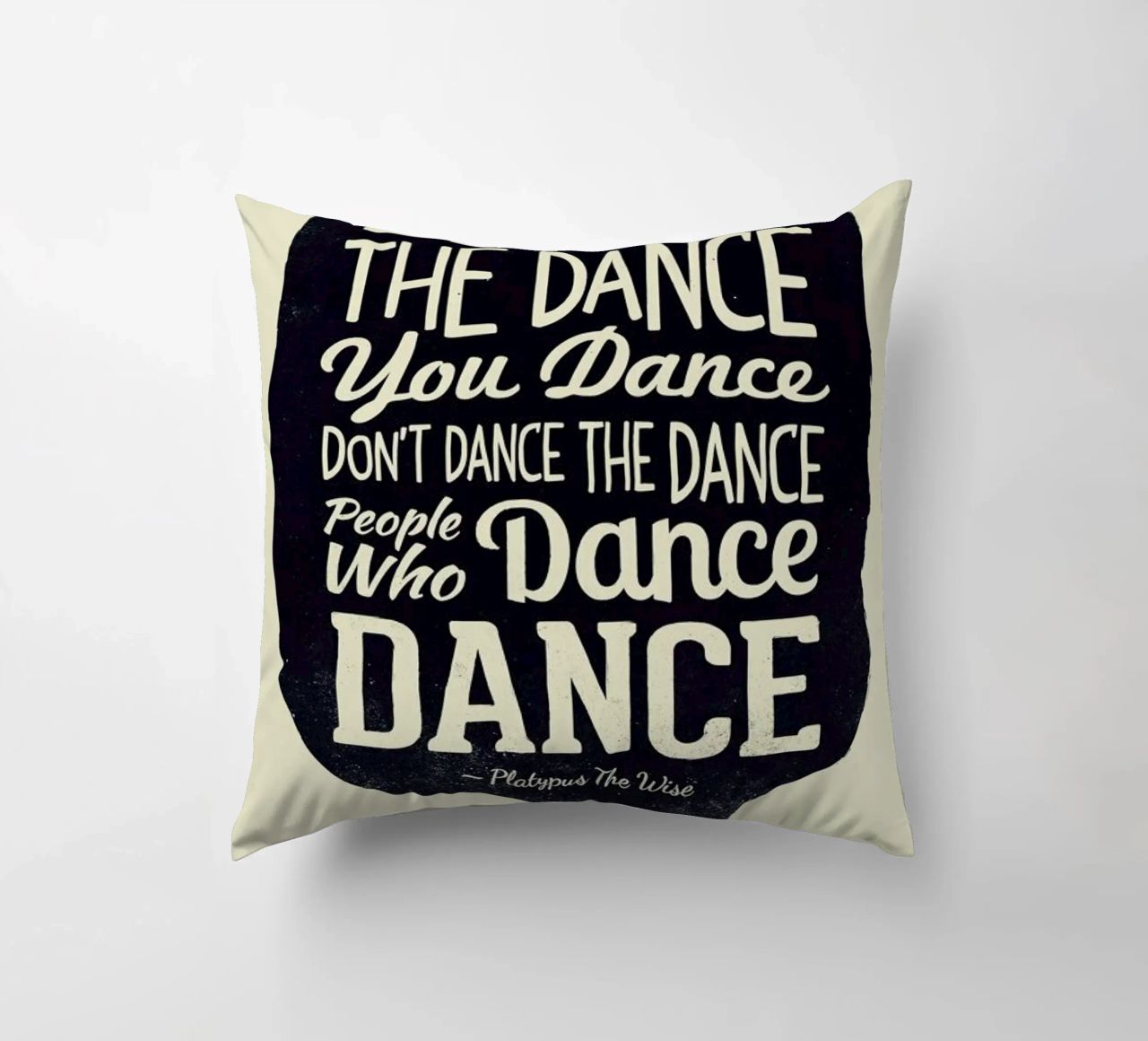 Platypus The Wise decorative cushion by Victorsbeard