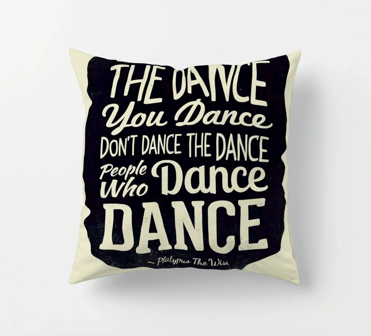 Platypus The Wise decorative cushion by Victorsbeard
