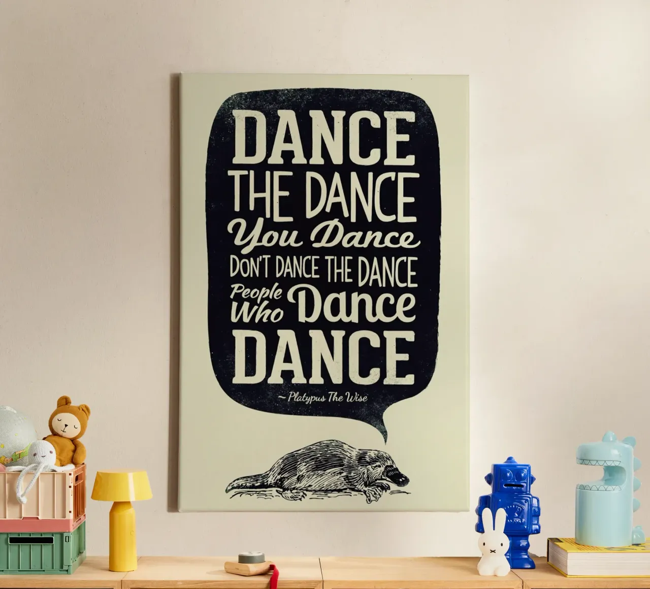 Platypus The Wise canvas van Victorsbeard