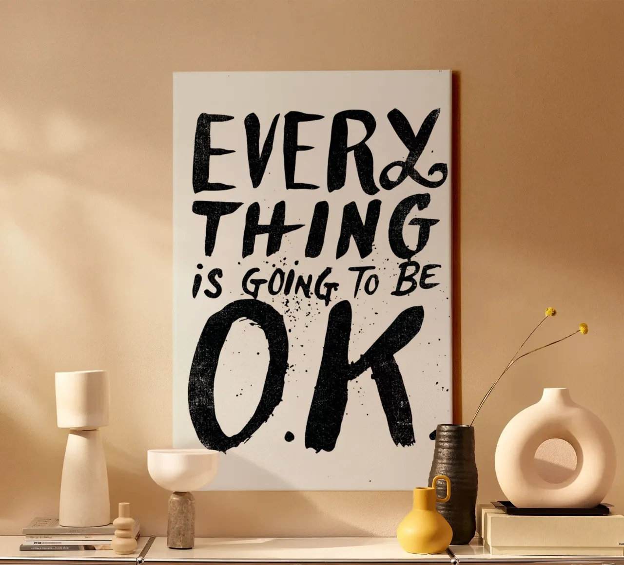 everything is going to be o.k. tela con Cornice a cassetta da Matthew Taylor Wilson
