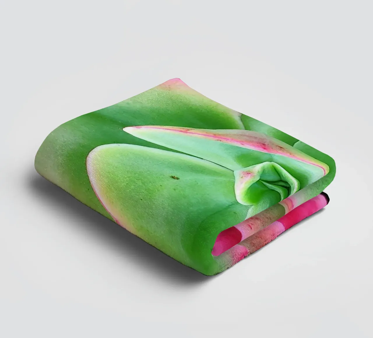 Succulenta rosa e verde asciugamano da bagno da Teresa André