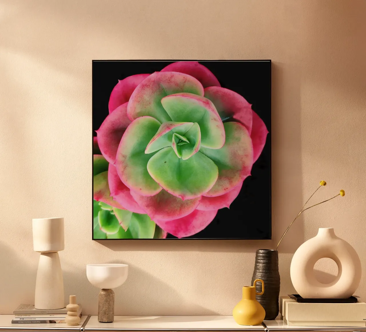 Succulenta rosa e verde plexiglass da Teresa André