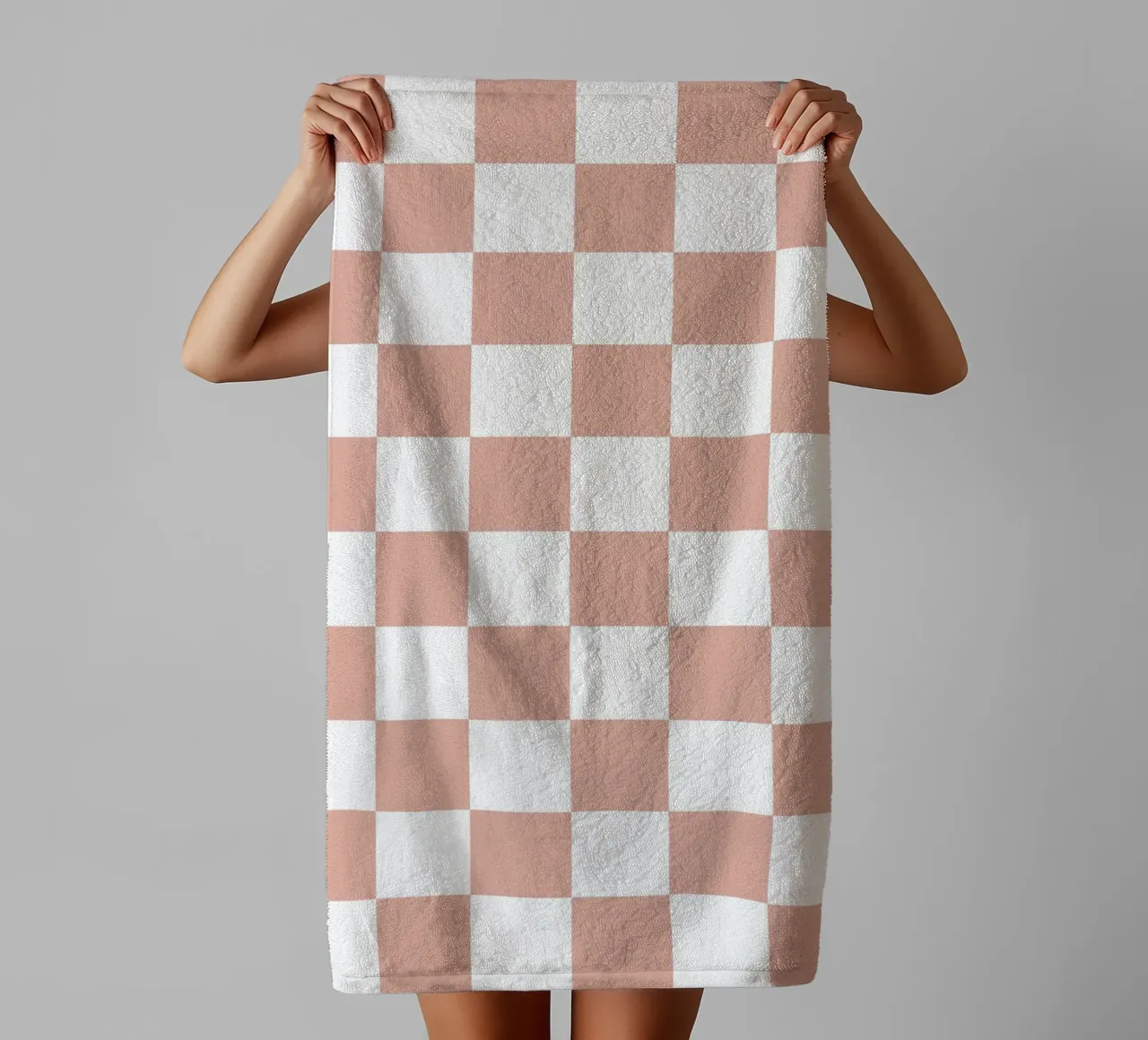 Beach Karo Peach towel by Studio ROSAGRAU