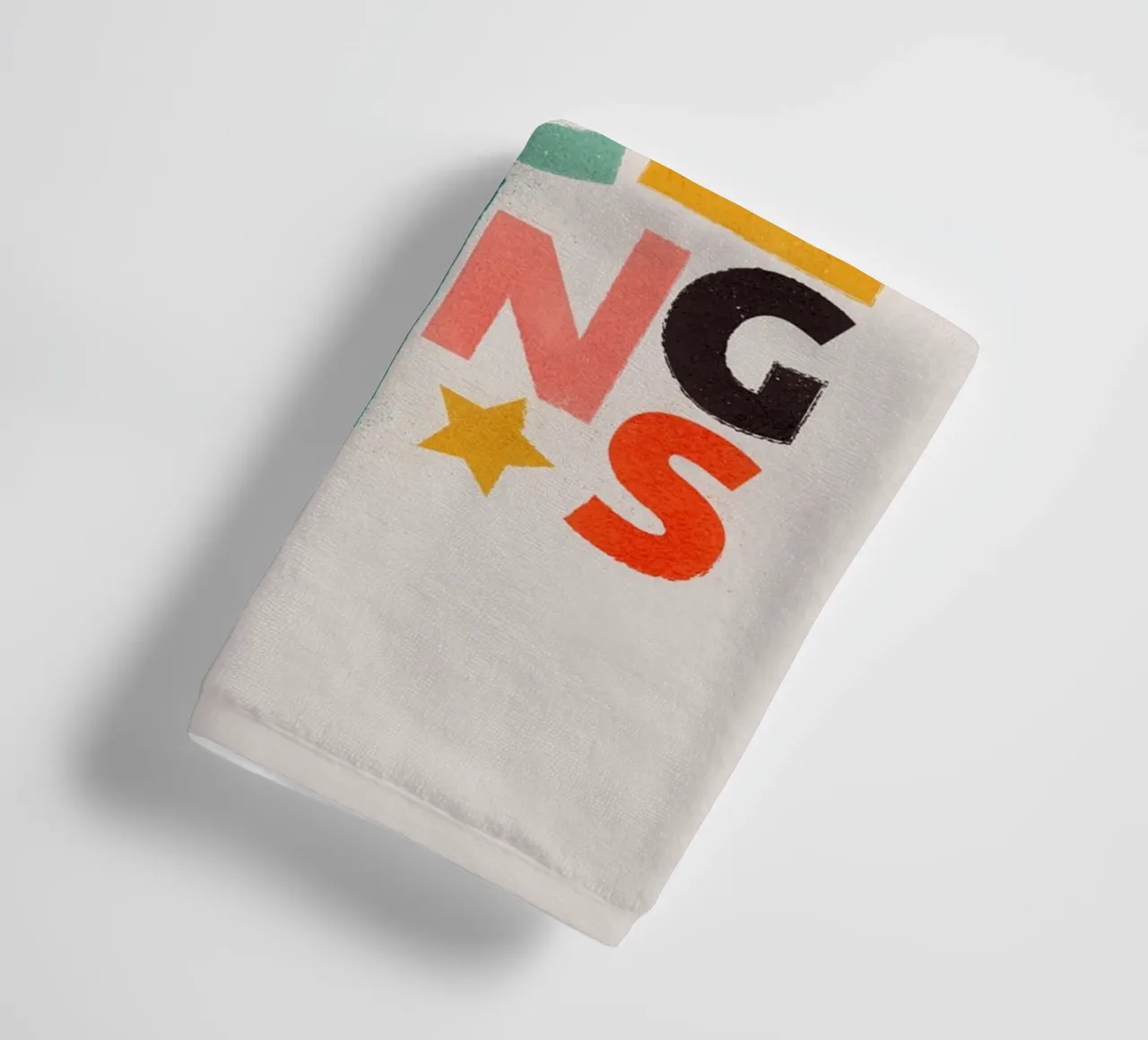 Retro "I Like Nice Things" Typografie Kunstdruk badhanddoek van showmemars