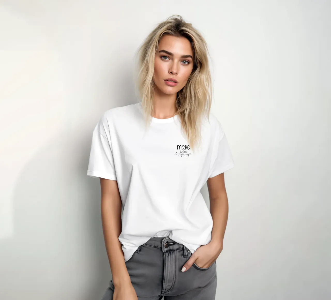 Make today happy | Spruch | T-Shirt | Muttertag t-shirt da keinkonzept