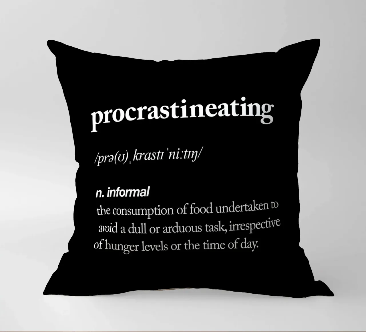 Procrastineating cuscino da THE MOTIVATED TYPE