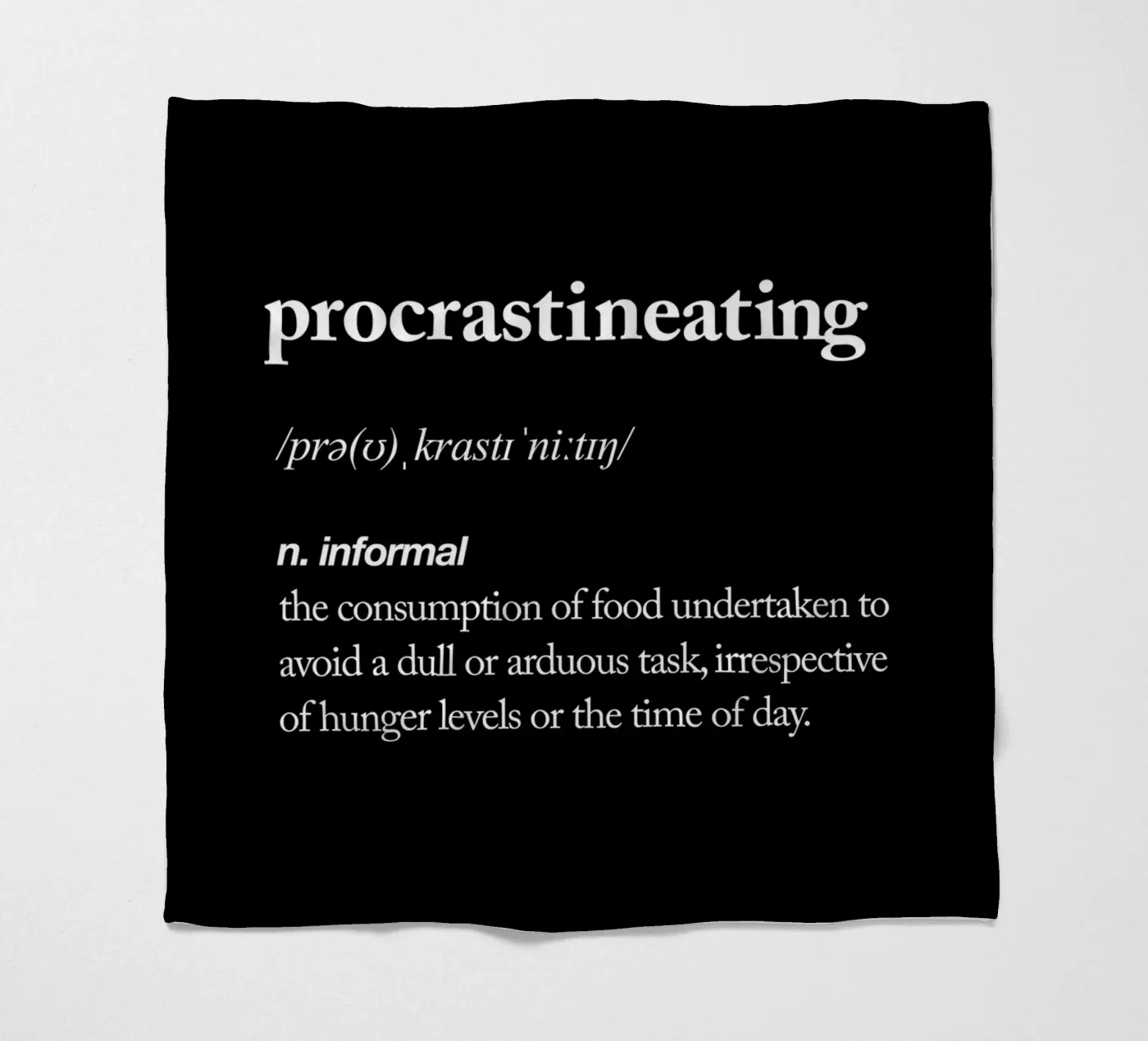 Procrastineating fleecedeken van THE MOTIVATED TYPE