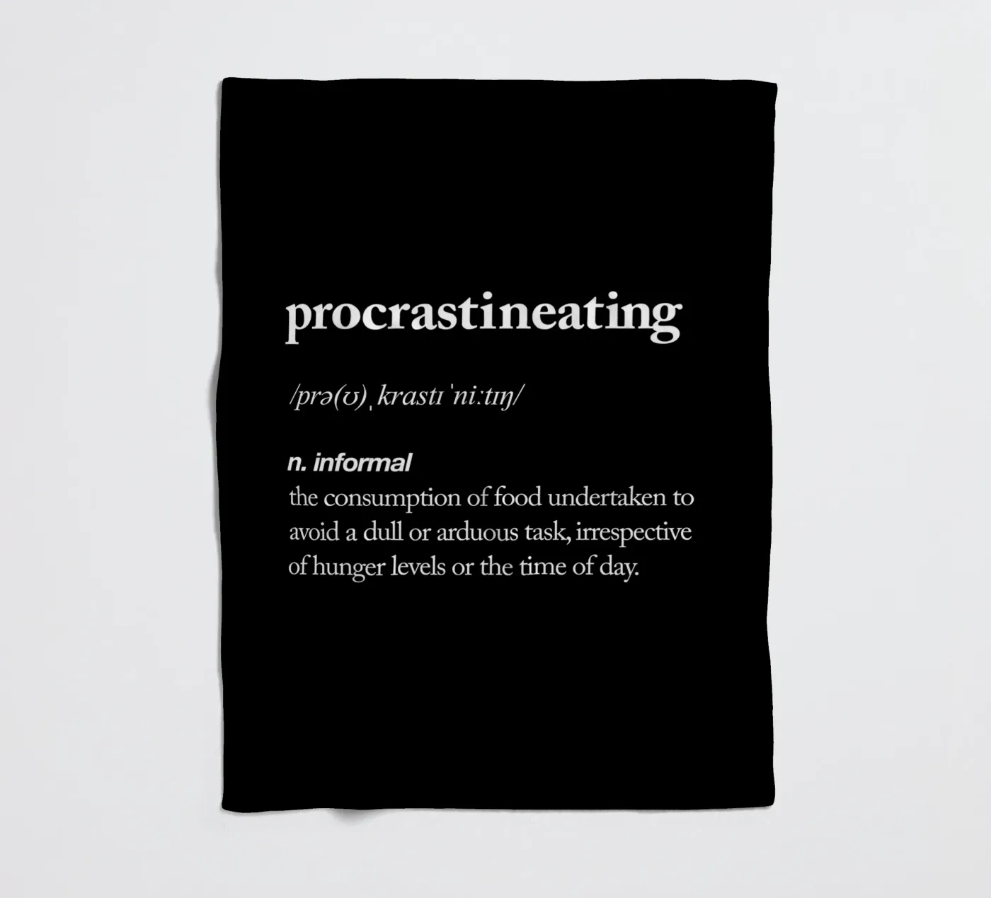 Procrastineating fleecedeken van THE MOTIVATED TYPE