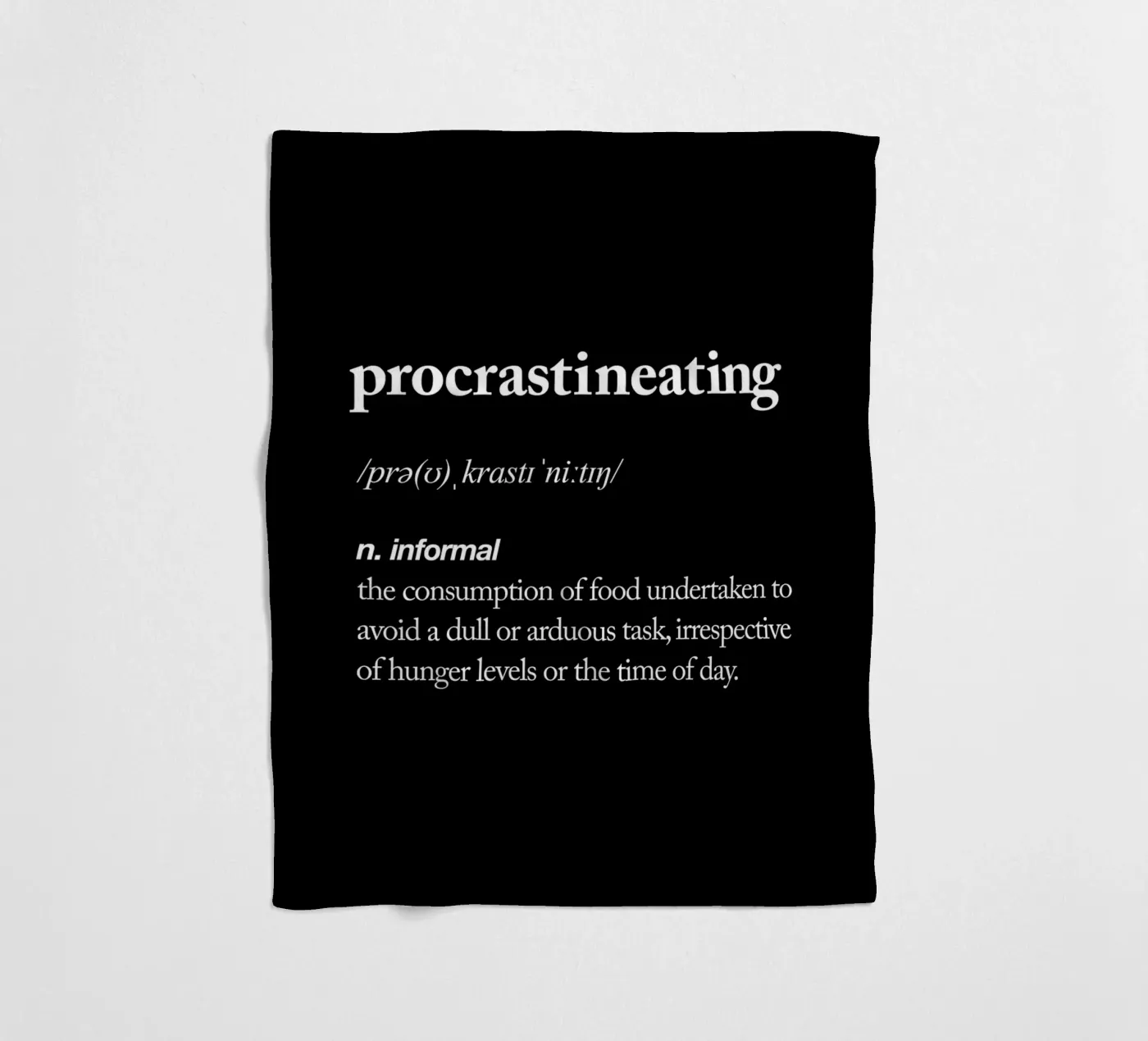 Procrastineating fleecedeken van THE MOTIVATED TYPE