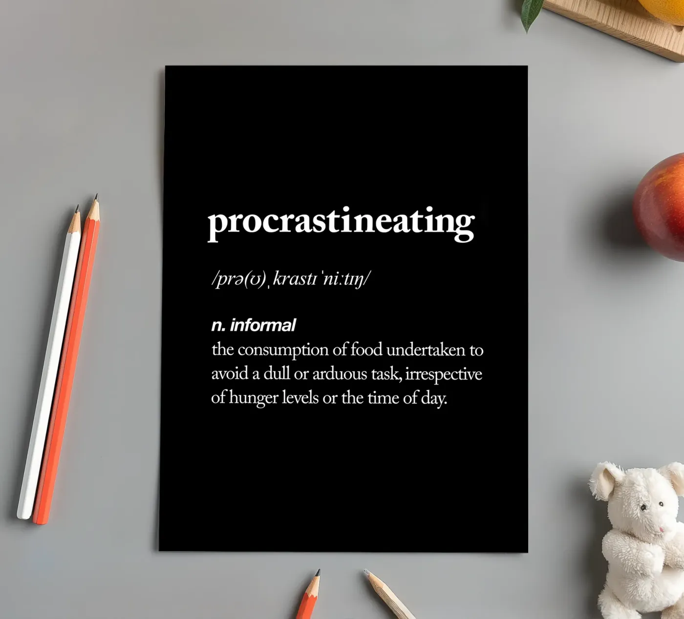 Procrastineating sticker sheet by THE MOTIVATED TYPE