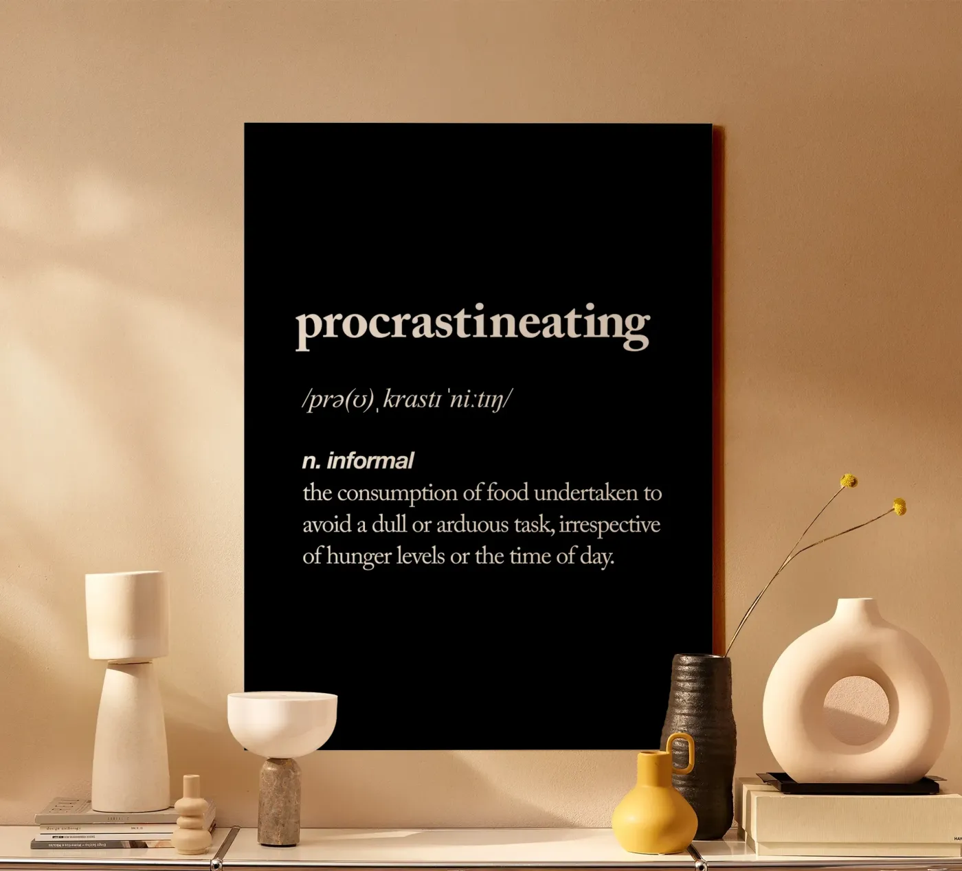 Procrastineating canvas by THE MOTIVATED TYPE