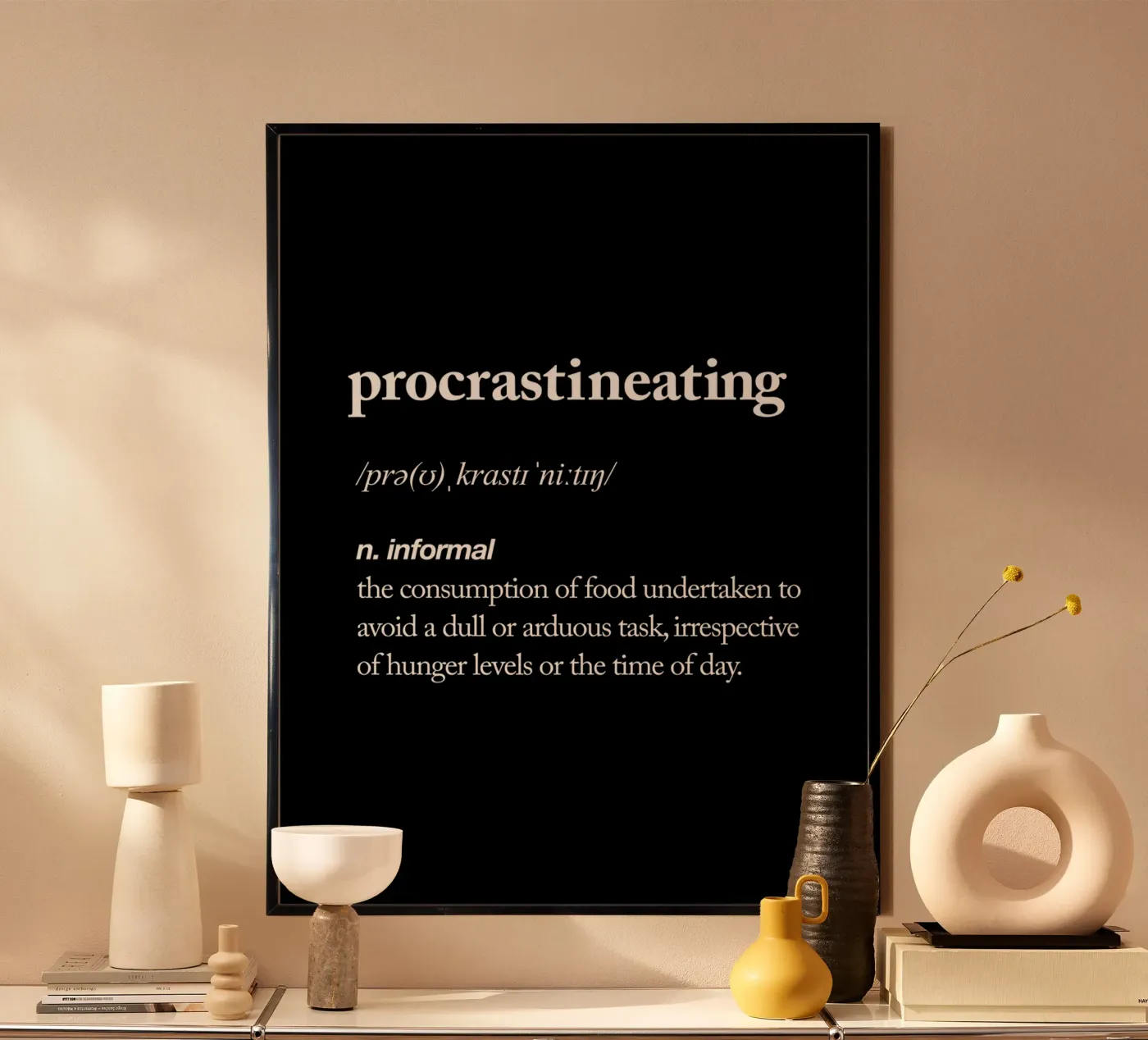 Procrastineating poster van THE MOTIVATED TYPE