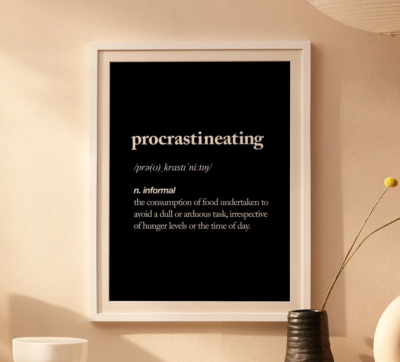 Procrastineating poster van THE MOTIVATED TYPE