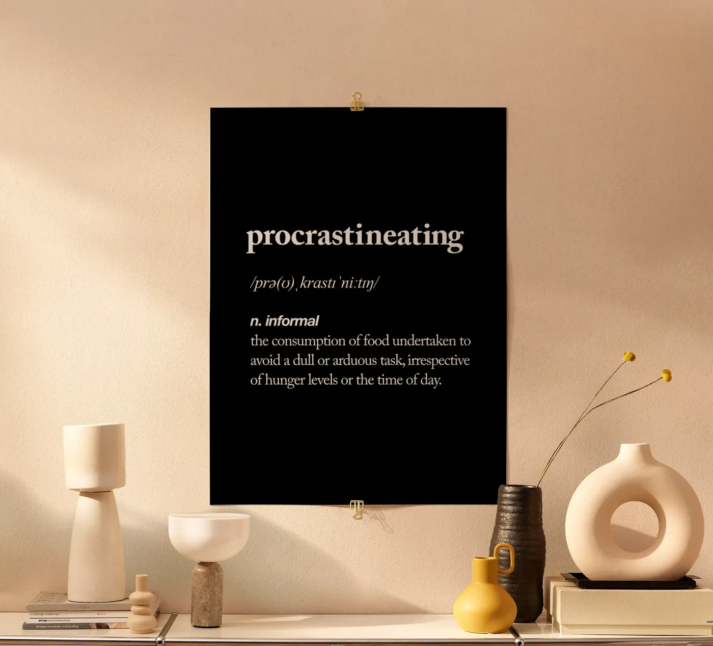 Procrastineating poster van THE MOTIVATED TYPE