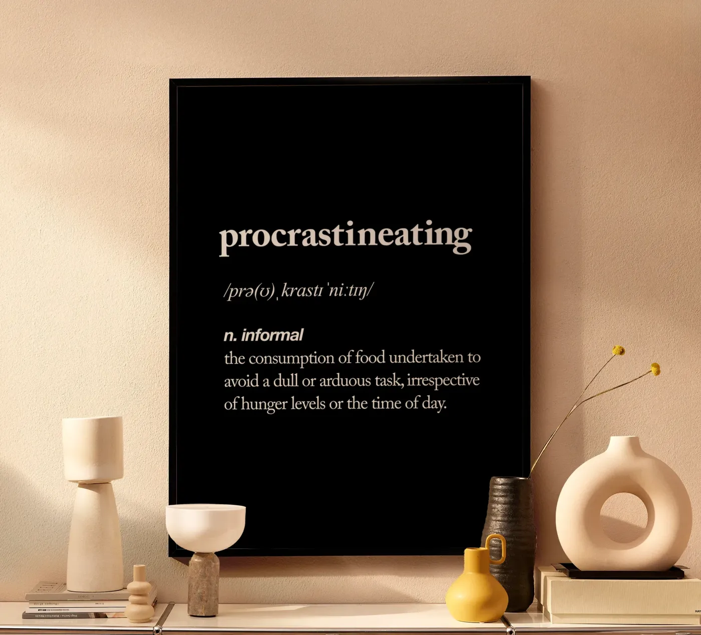 Procrastineating poster van THE MOTIVATED TYPE