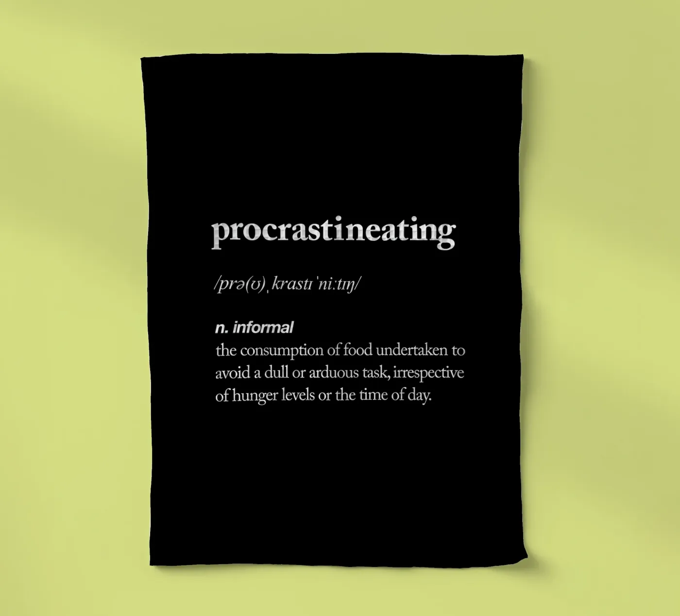 Procrastineating torchon de THE MOTIVATED TYPE