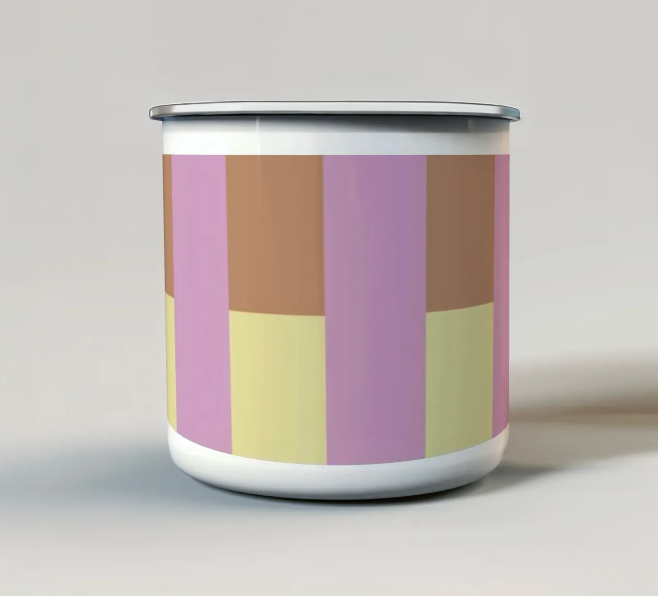 Tile Stripes Apricot Yellow tazza in smalto da Studio ROSAGRAU
