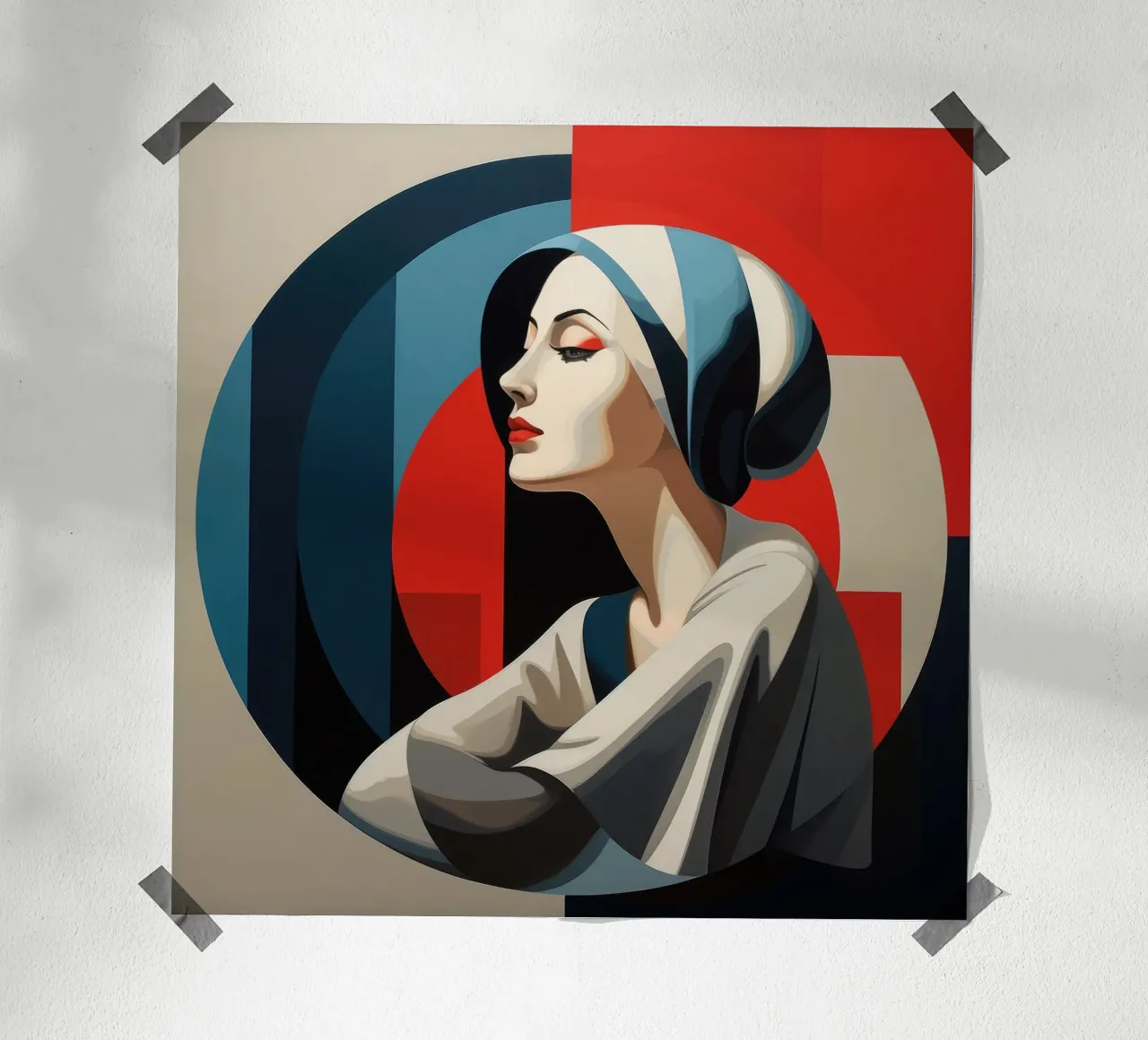 Donna turca Bauhaus poster da Artful Muse