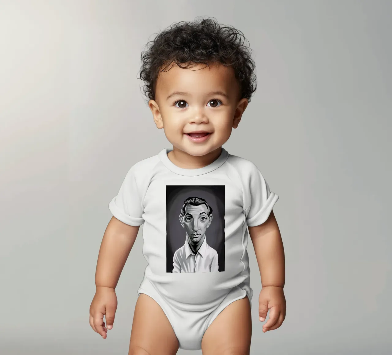 Robert Mitchum body neonato maniche corte da Rob Art | Illustration