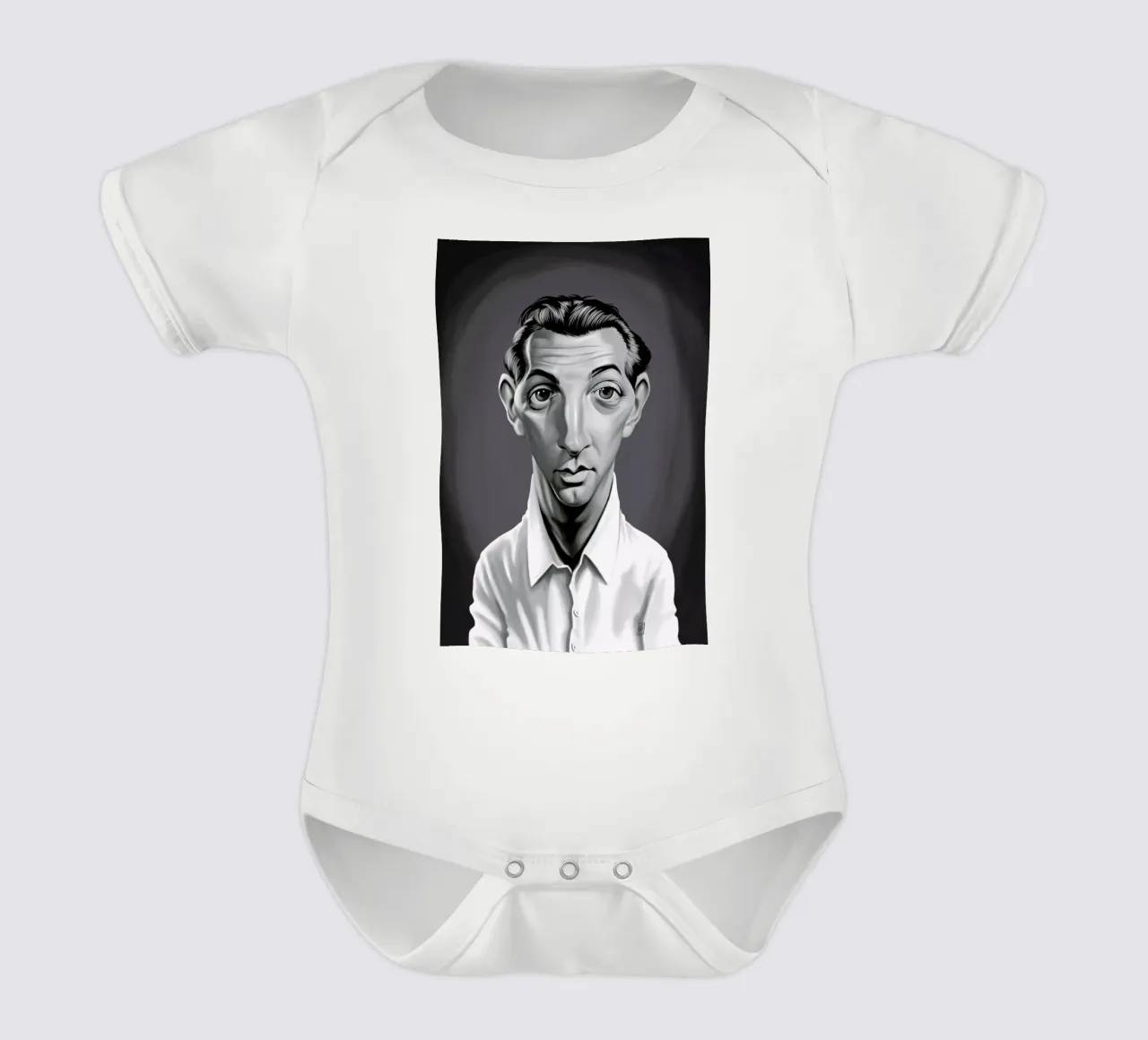 Robert Mitchum body neonato maniche corte da Rob Art | Illustration