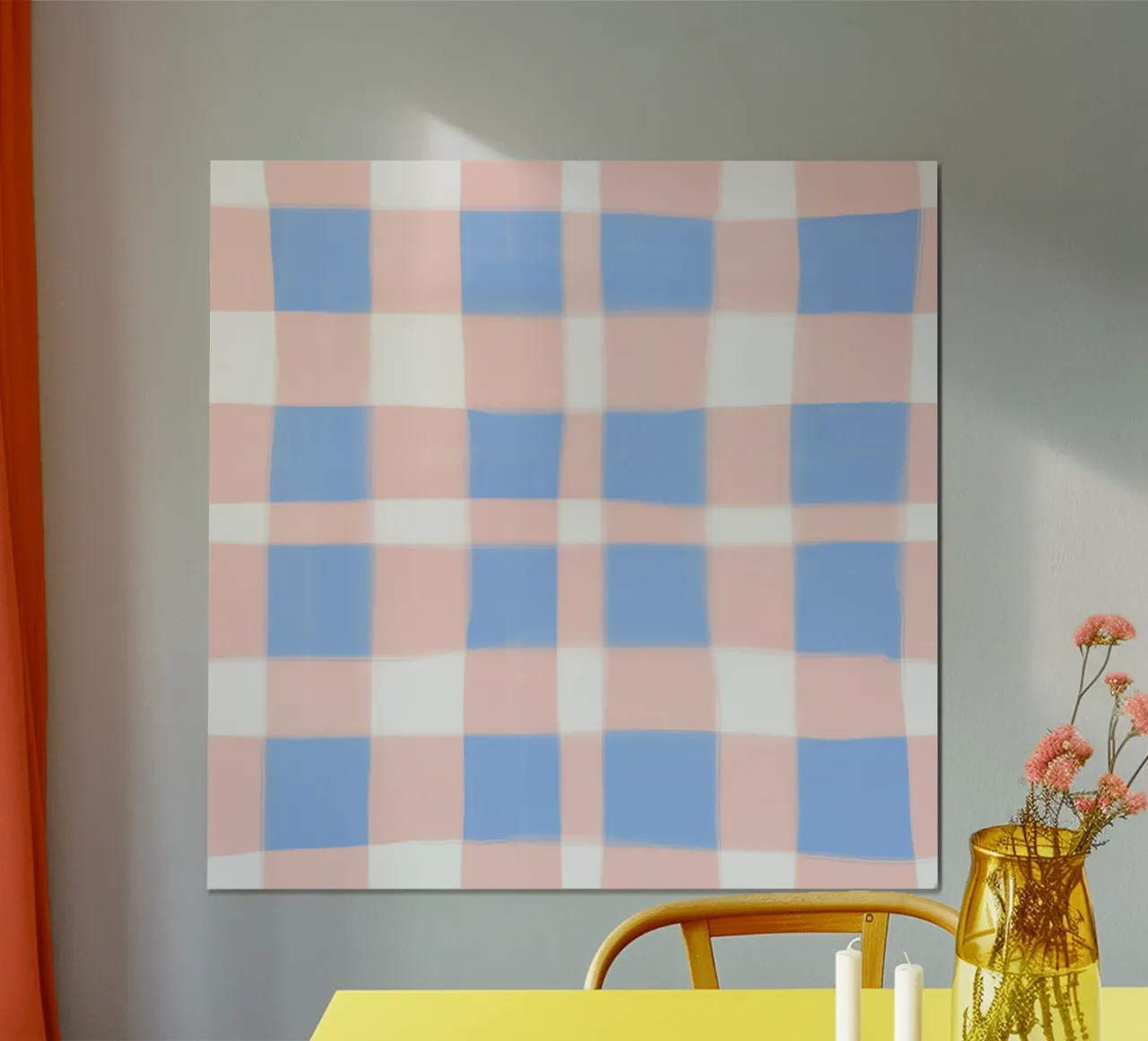 Summer Check poster con telaio in legno da Studio ROSAGRAU