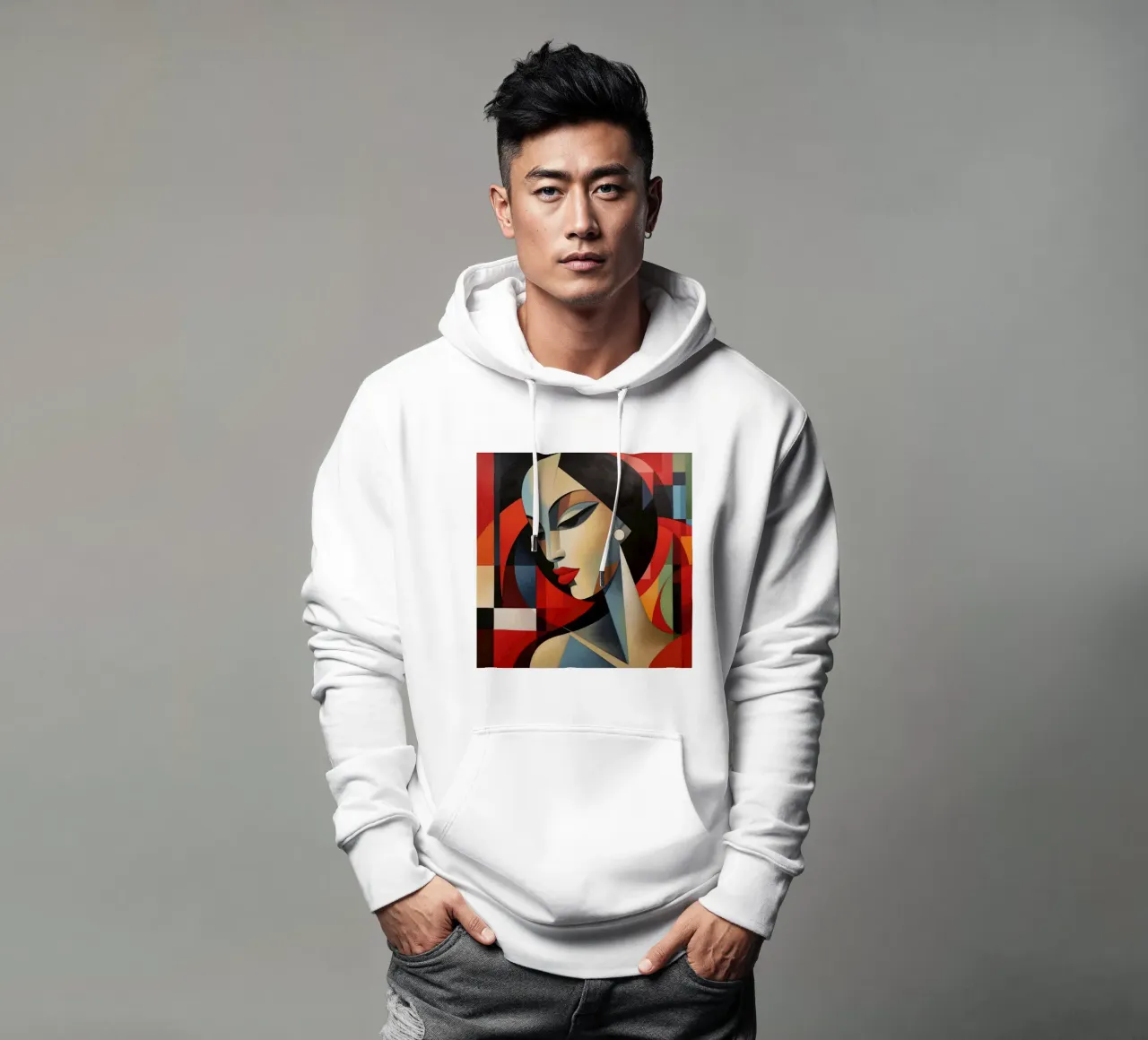 Cubismo Donna cubana felpa con cappuccio da Artful Muse