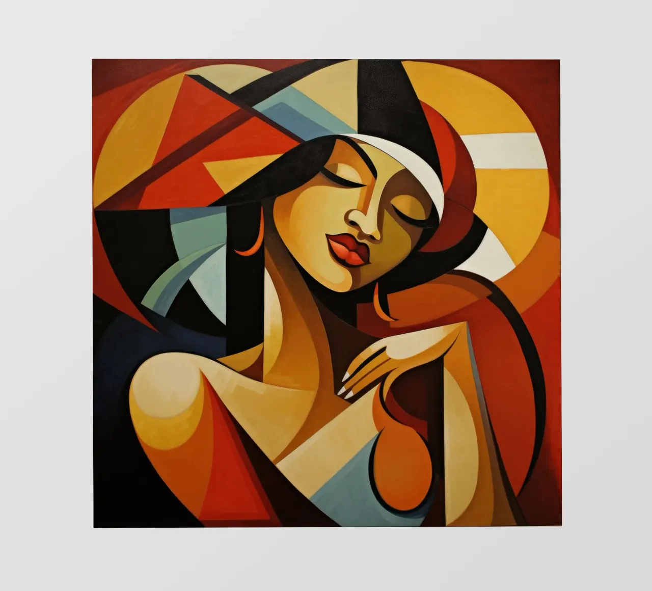 Cubismo Donna cubana telo in pvc da Artful Muse
