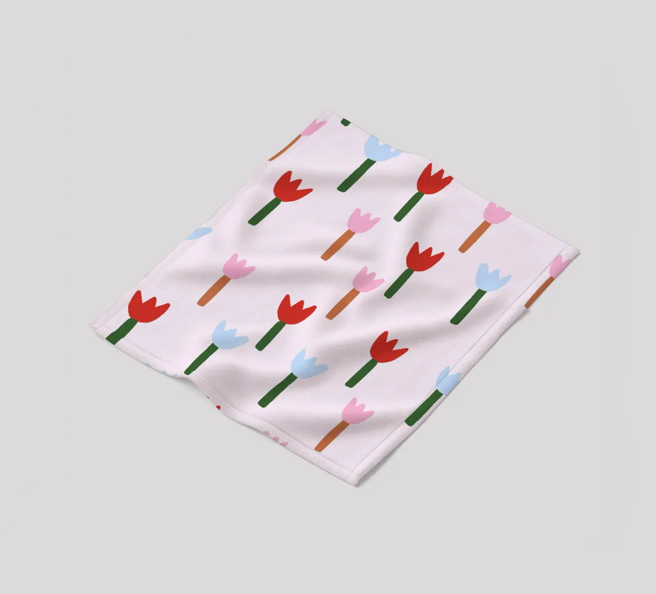 Tulip Blumen Wiese Fleecedecke von Studio ROSAGRAU