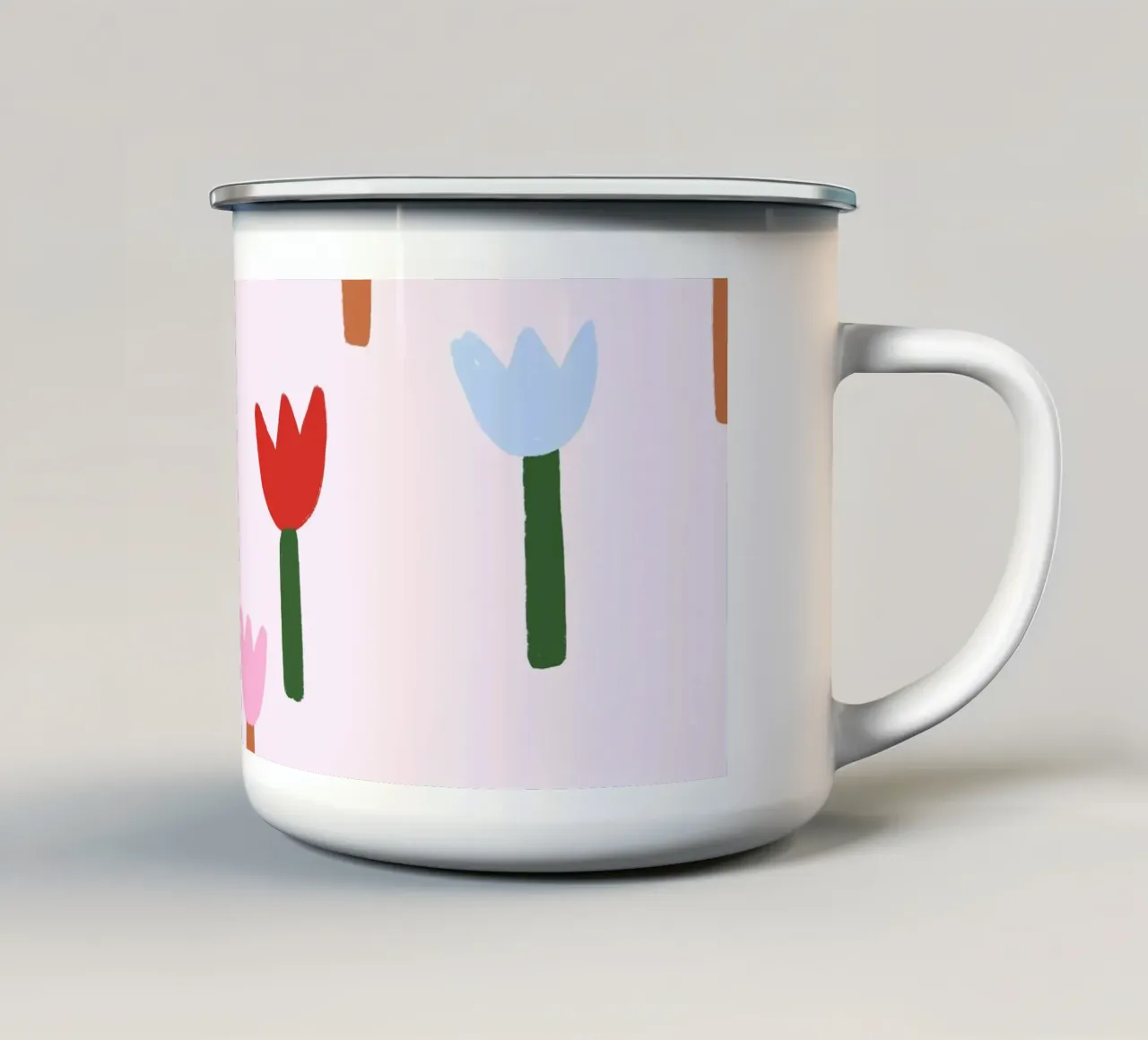 Tulip Blumen Wiese taza de esmalte de Studio ROSAGRAU